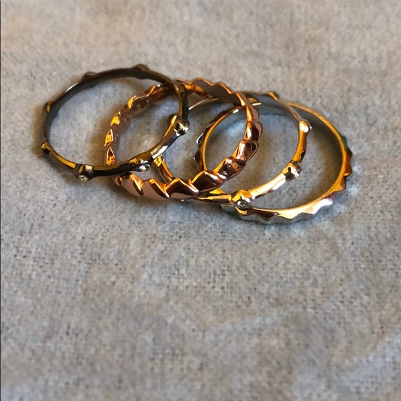 Stella and Dot Katelyn Mixed Band Rings - Picture 2 of 3